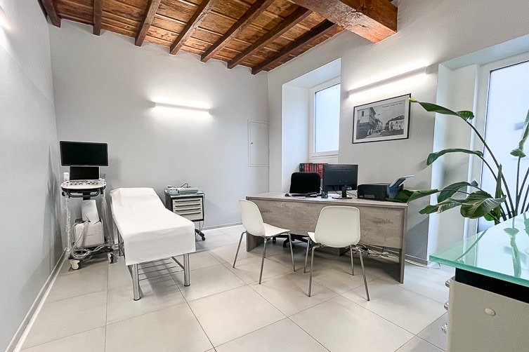 Sala ecografie del poliambulatorio a Pontecurone